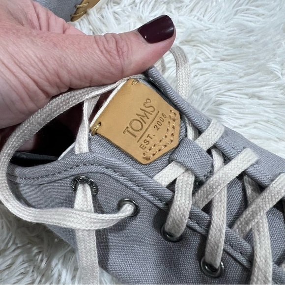 TOMS Drizzle Gray Canvas TRVL Lite Low Women's Sneakers, sz 7 - Picture 10 of 13